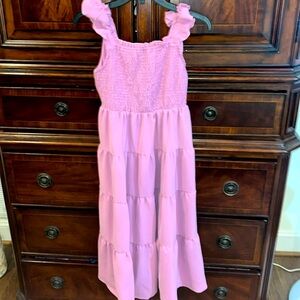 NWT- Young Girls size 12 Maxi Dress , deep lavender with a stretchy back area